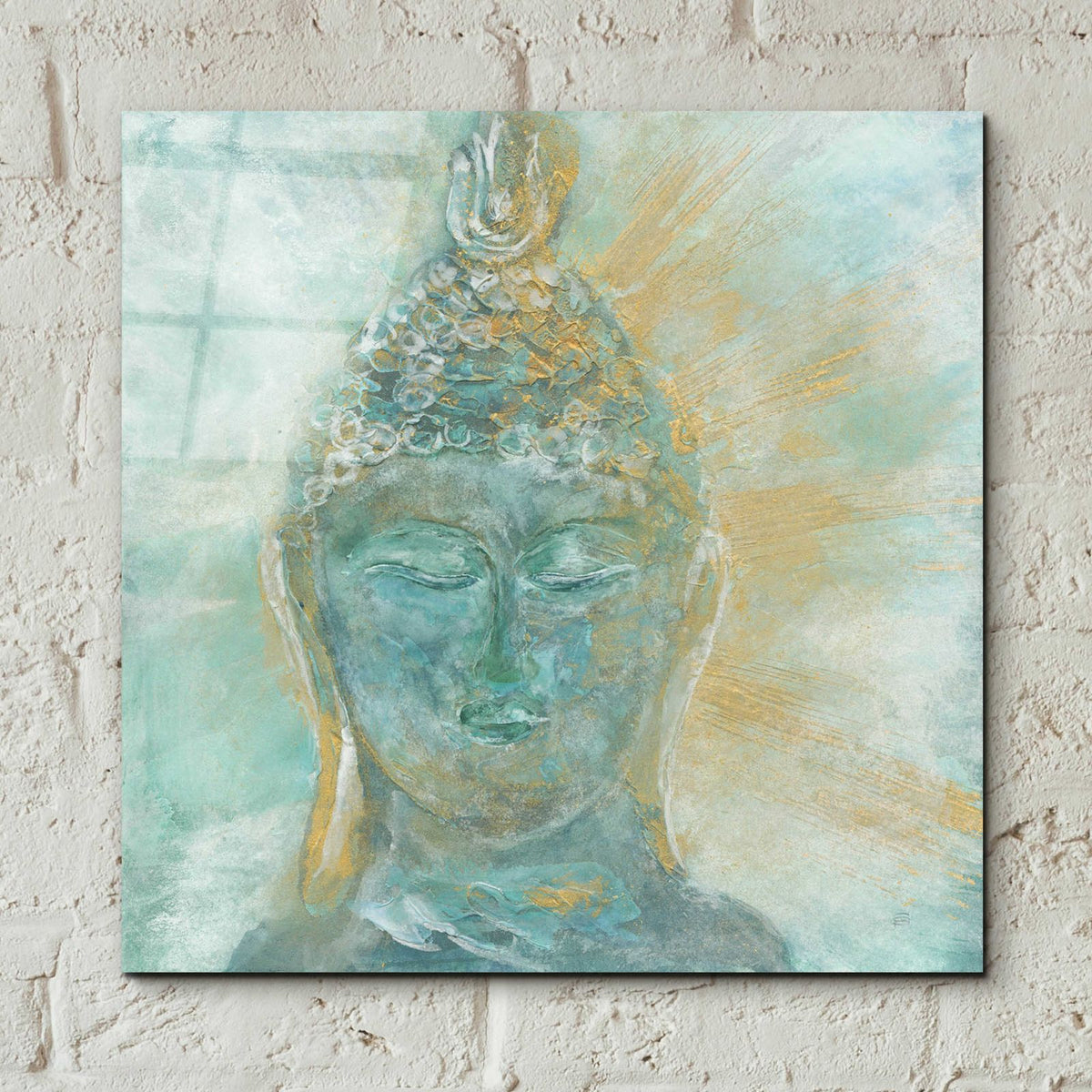 Buddha Bright II by Chris Paschke - 12x12 acrylic wall art in a room