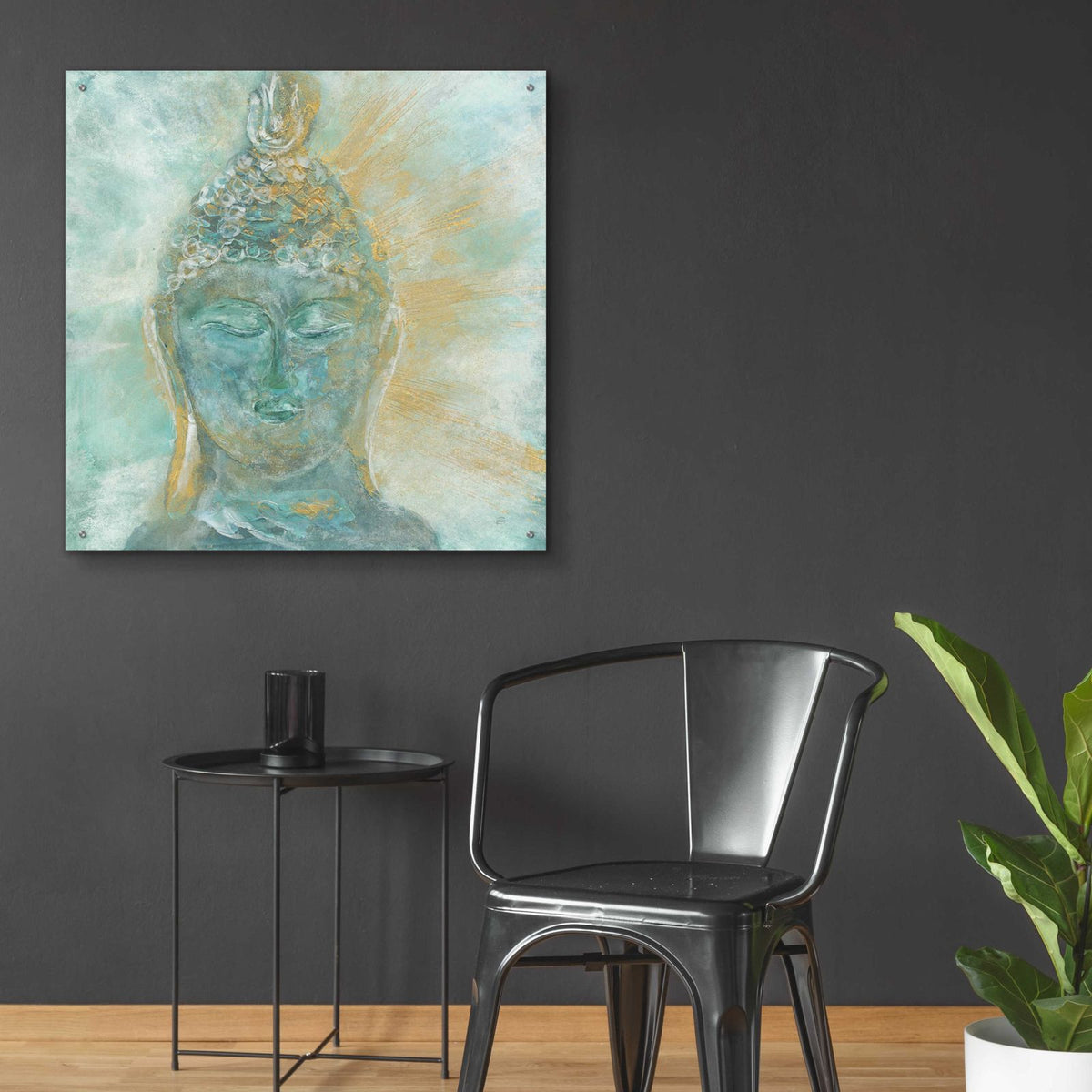 Buddha Bright II by Chris Paschke - 36x36 acrylic wall art in a room