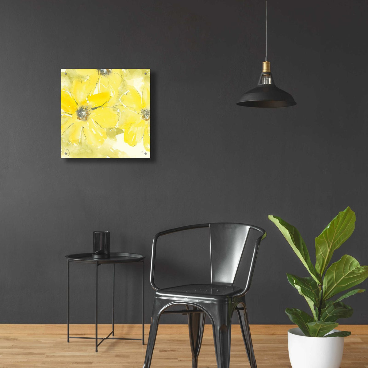 Sunshine Cosmos II by Chris Paschke - 24x24 acrylic wall art in a room