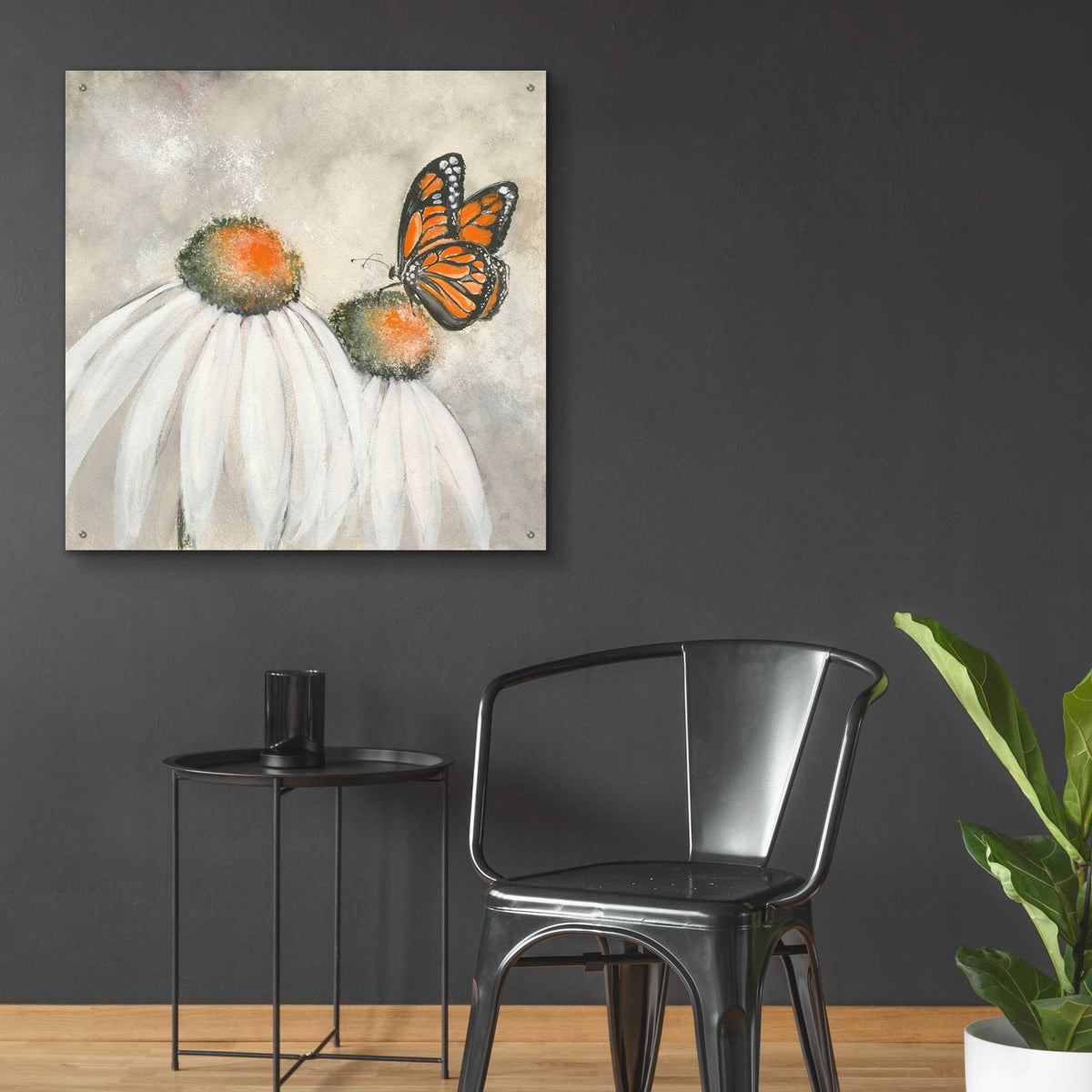 Butterflies Are Free II by Chris Paschke - 36x36 acrylic wall art in a room