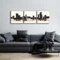 Gilded Boxes I by Chris Paschke - 72x24 acrylic wall art in a room