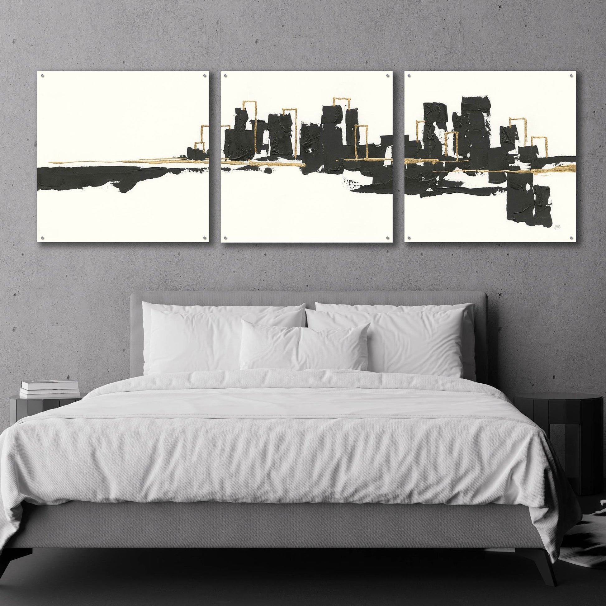 Epic Art 'Gilded City I' by Chris Paschke, 3 Piece Set,108x36