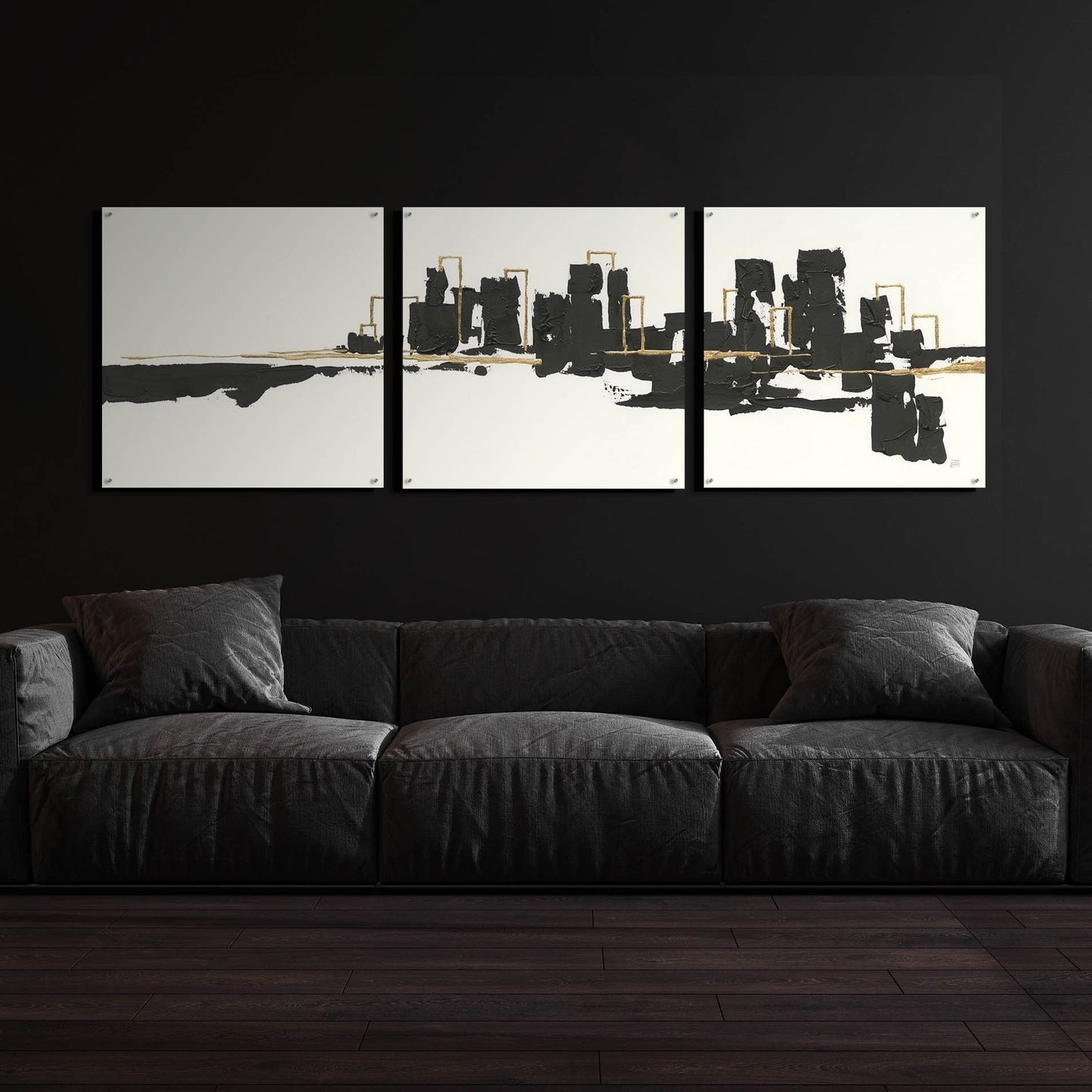 Epic Art 'Gilded City I' by Chris Paschke, 3 Piece Set,108x36