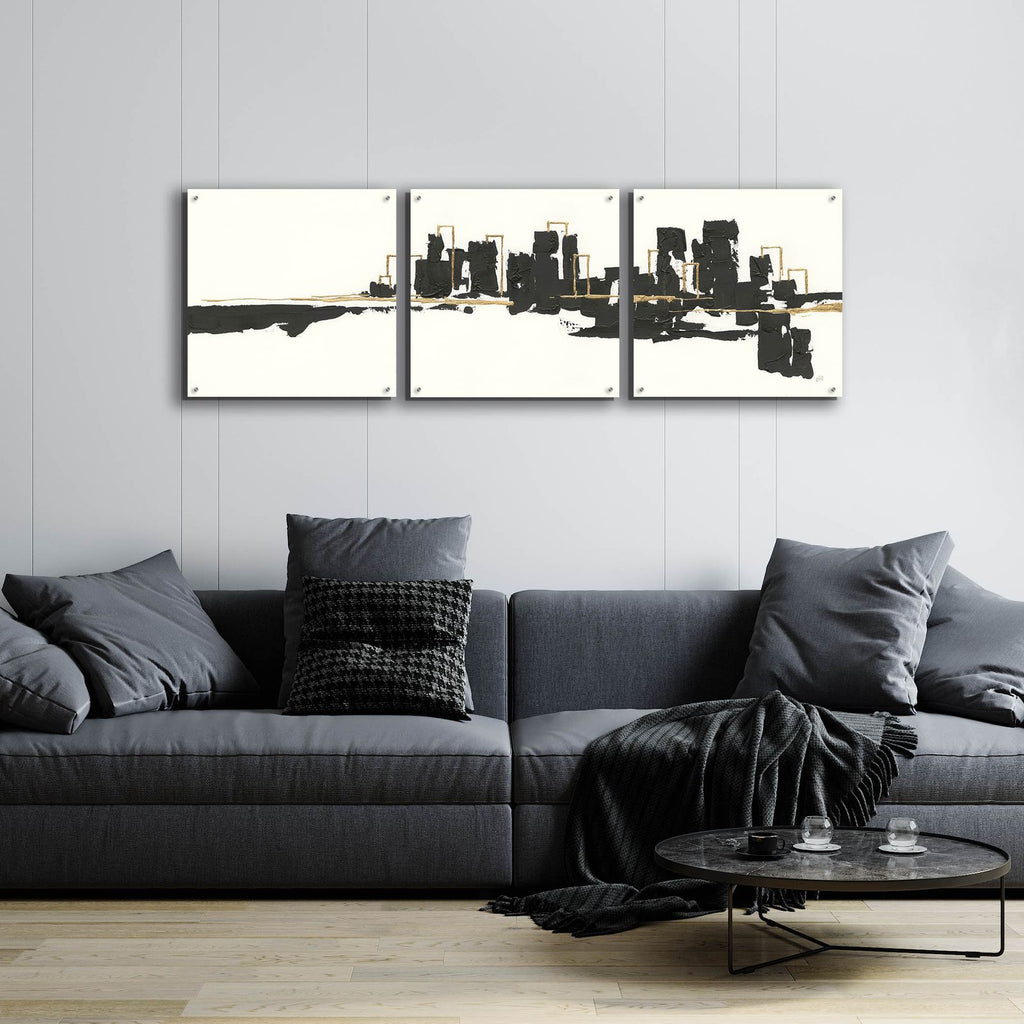 Gilded City I by Chris Paschke - 72x24 acrylic wall art in a room