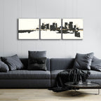 Gilded City I by Chris Paschke - 72x24 acrylic wall art in a room