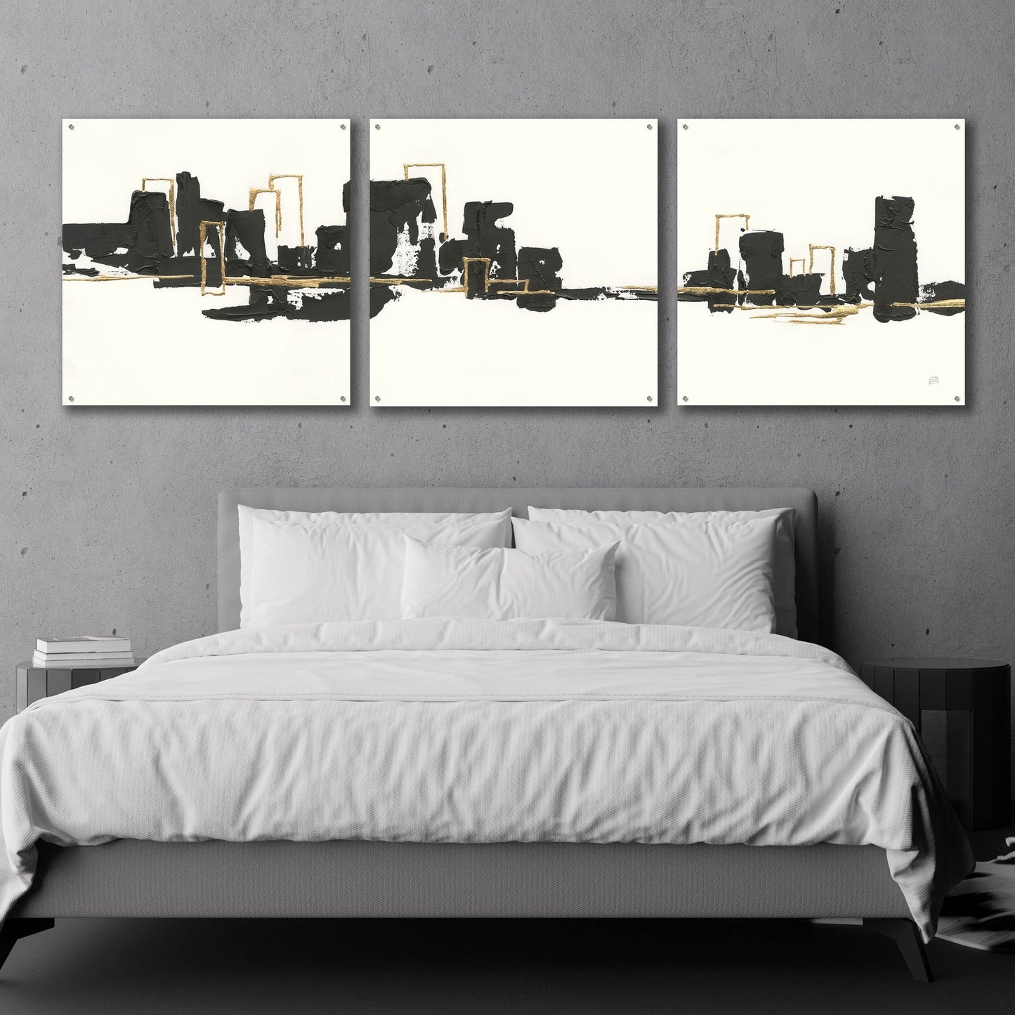 Epic Art 'Gilded City II' by Chris Paschke, 3 Piece Set,108x36