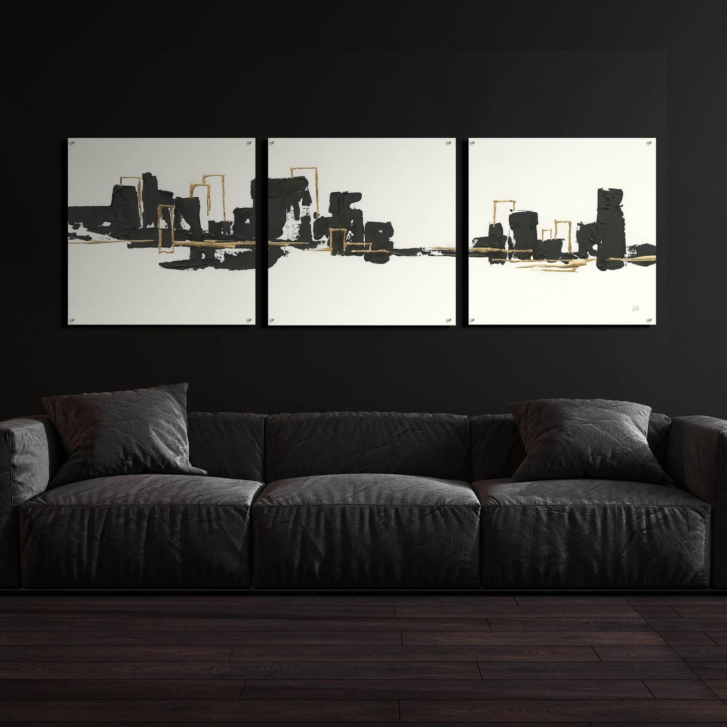 Epic Art 'Gilded City II' by Chris Paschke, 3 Piece Set,108x36