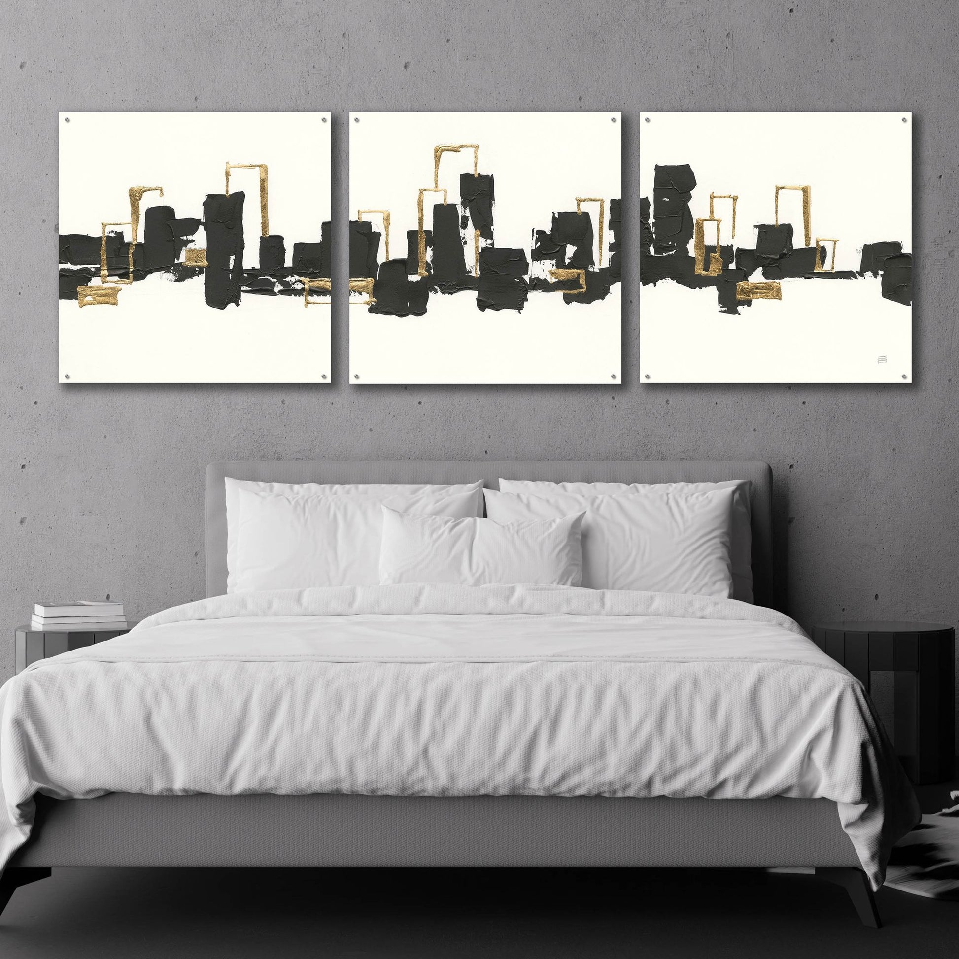 Epic Art 'Gilded City III' by Chris Paschke, 3 Piece Set,108x36