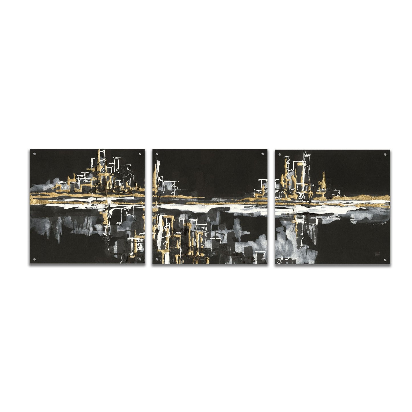 Epic Art 'Urban Gold I' by Chris Paschke, 3 Piece Set