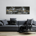 Urban Gold II by Chris Paschke - 72x24 acrylic wall art in a room