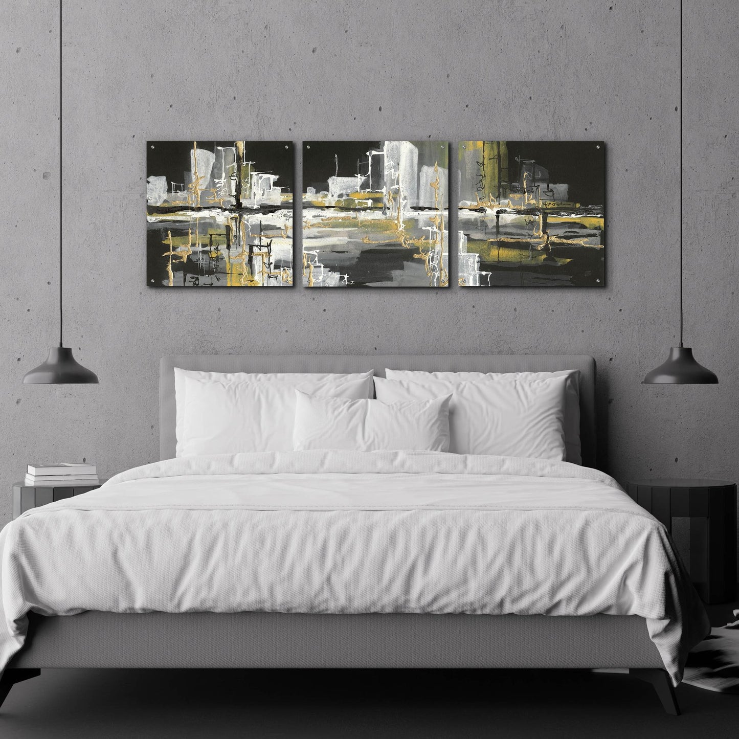 Epic Art 'Urban Gold III' by Chris Paschke, 3 Piece Set,72x24