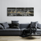 Urban Gold IV by Chris Paschke - 72x24 acrylic wall art in a room