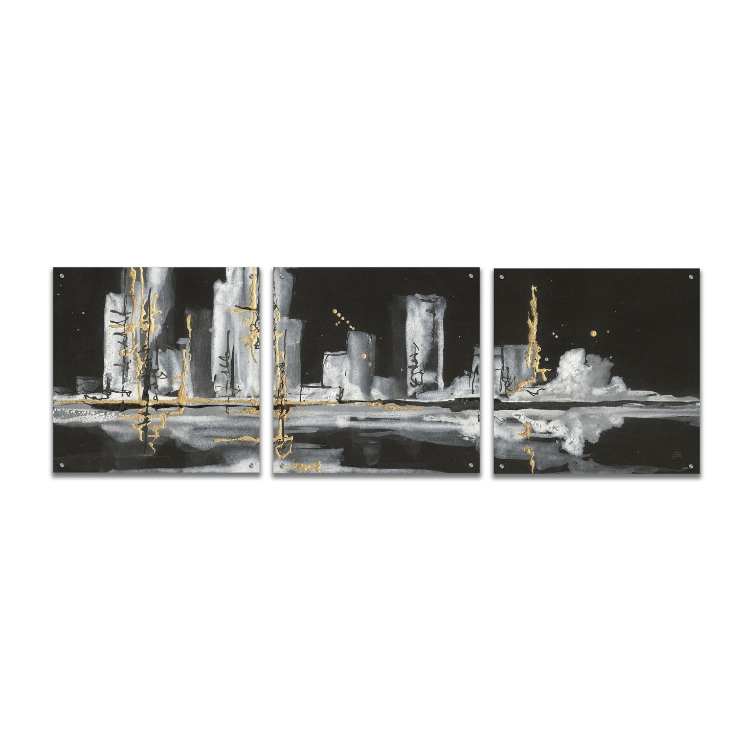 Epic Art 'Urban Gold V' by Chris Paschke, 3 Piece Set