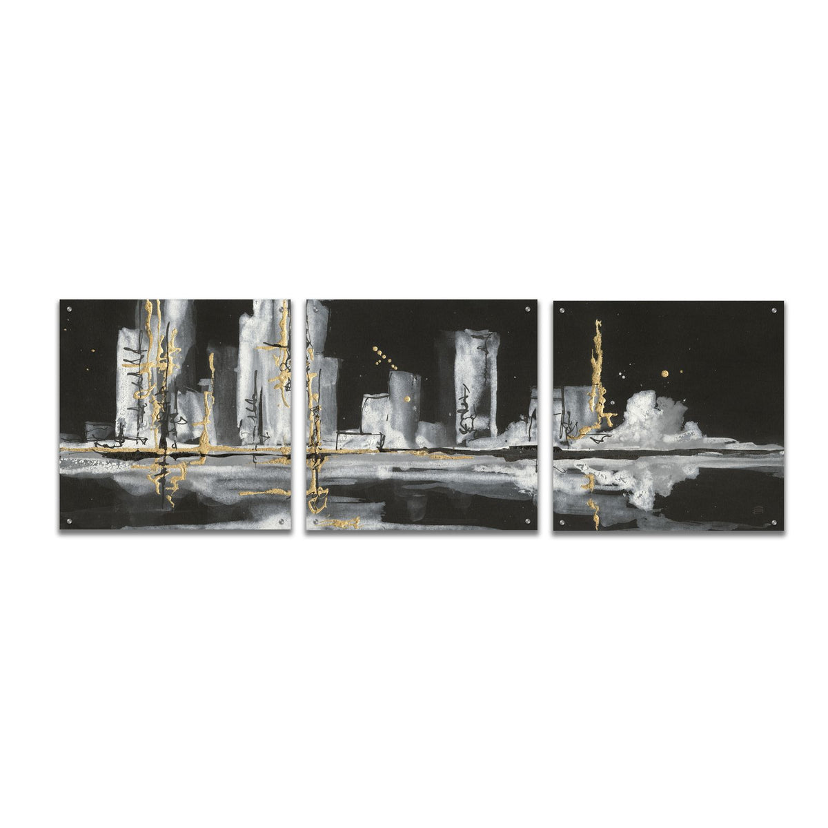 Urban Gold V by Chris Paschke acrylic glass wall art