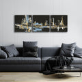 Urban Gold VI by Chris Paschke - 72x24 acrylic wall art in a room