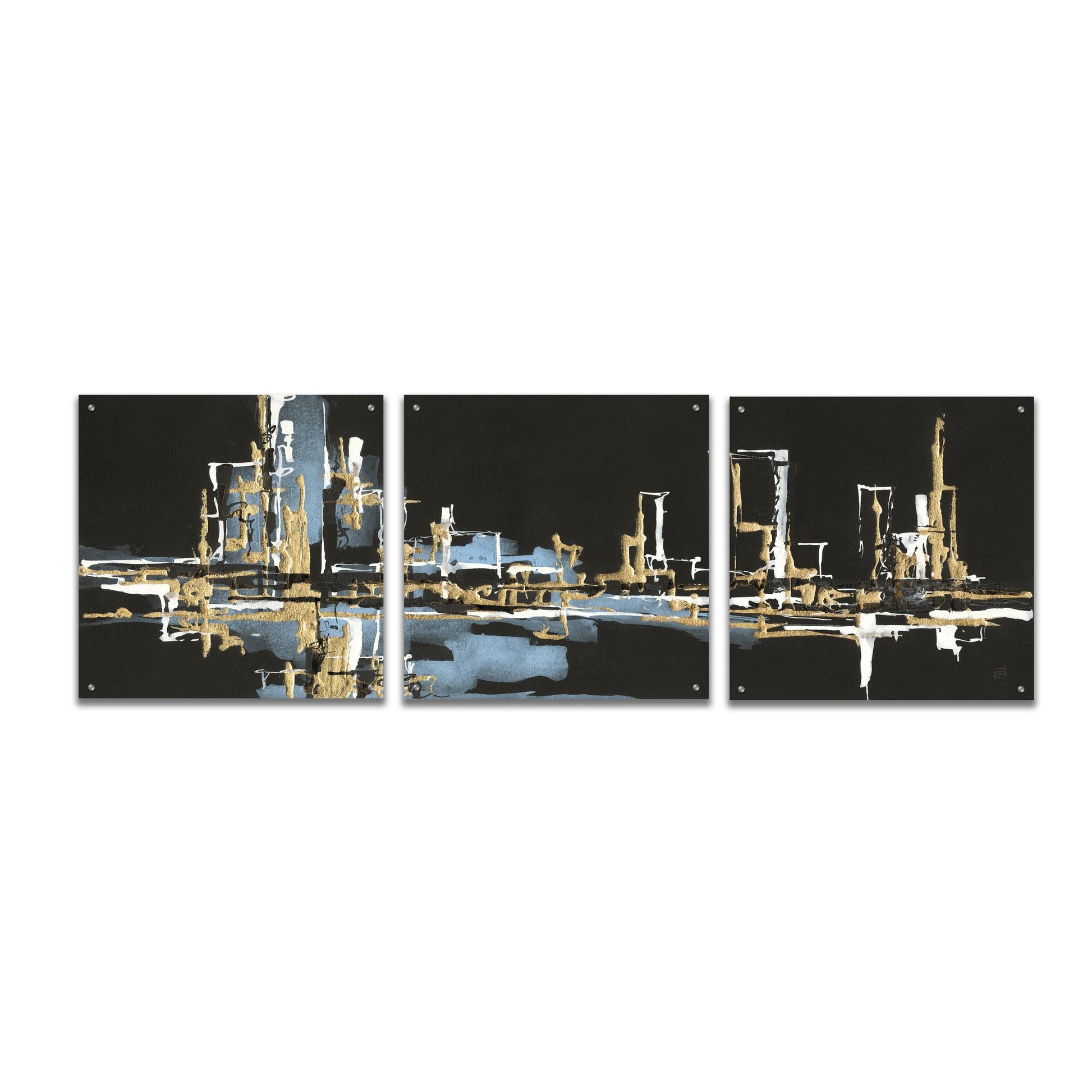 Epic Art 'Urban Gold VI' by Chris Paschke, 3 Piece Set