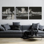 Urban Gray by Chris Paschke - 108x36 acrylic wall art in a room