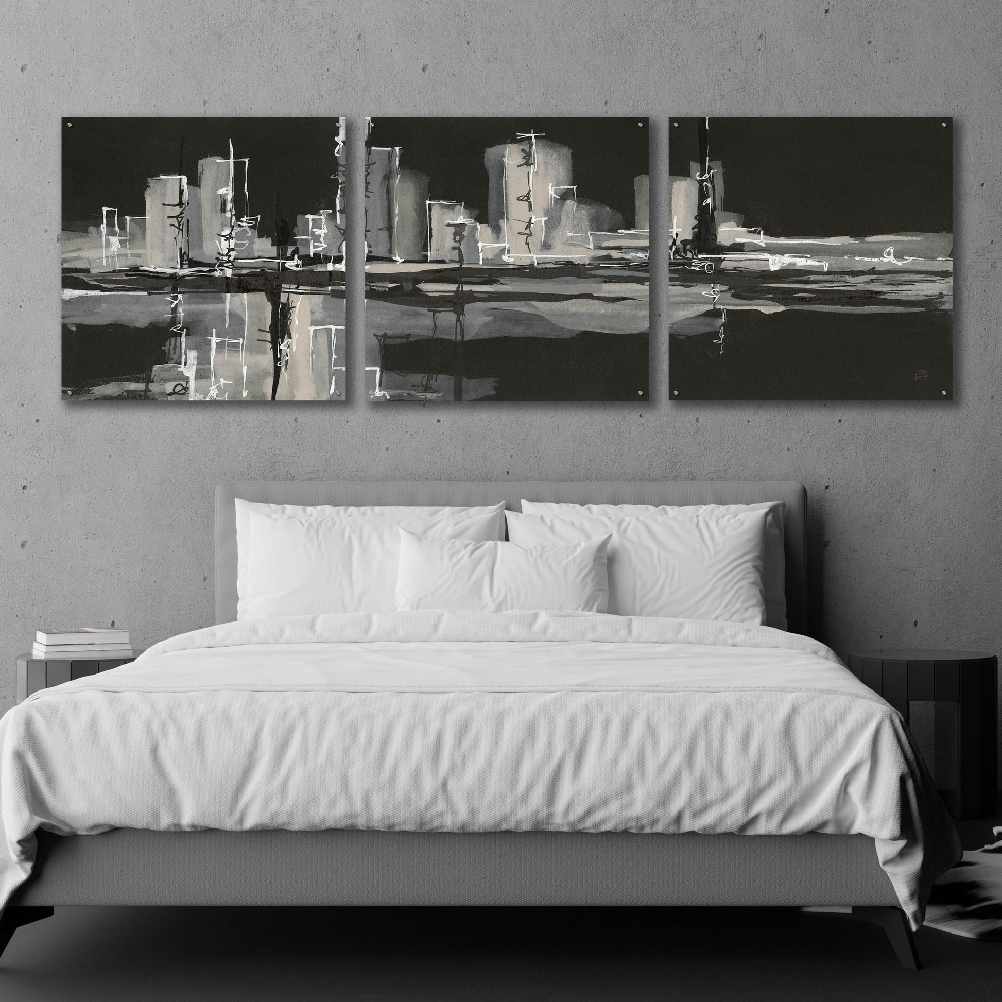 Epic Art 'Urban Gray' by Chris Paschke, 3 Piece Set,108x36