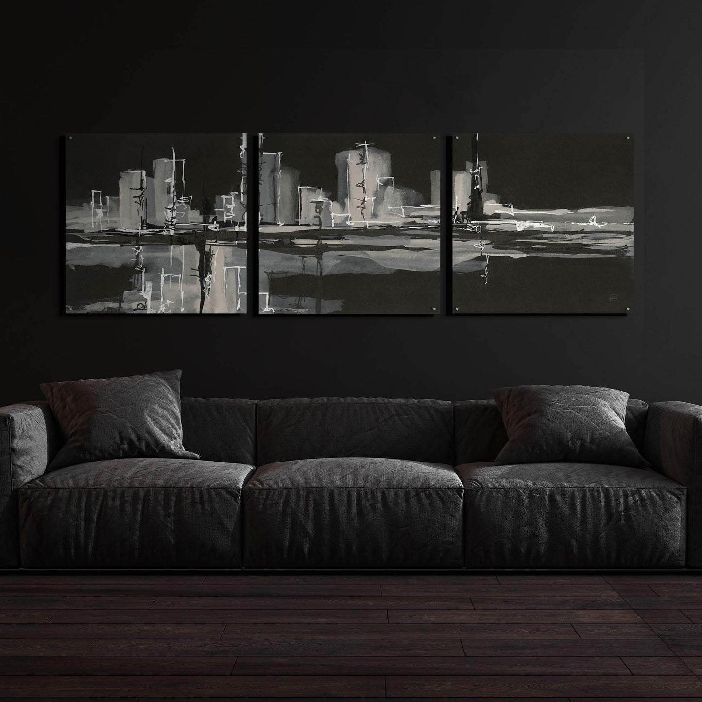 Epic Art 'Urban Gray' by Chris Paschke, 3 Piece Set,108x36