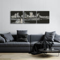 Urban Gray by Chris Paschke - 72x24 acrylic wall art in a room