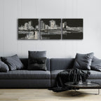 Urban Gray by Chris Paschke - 72x24 acrylic wall art in a room