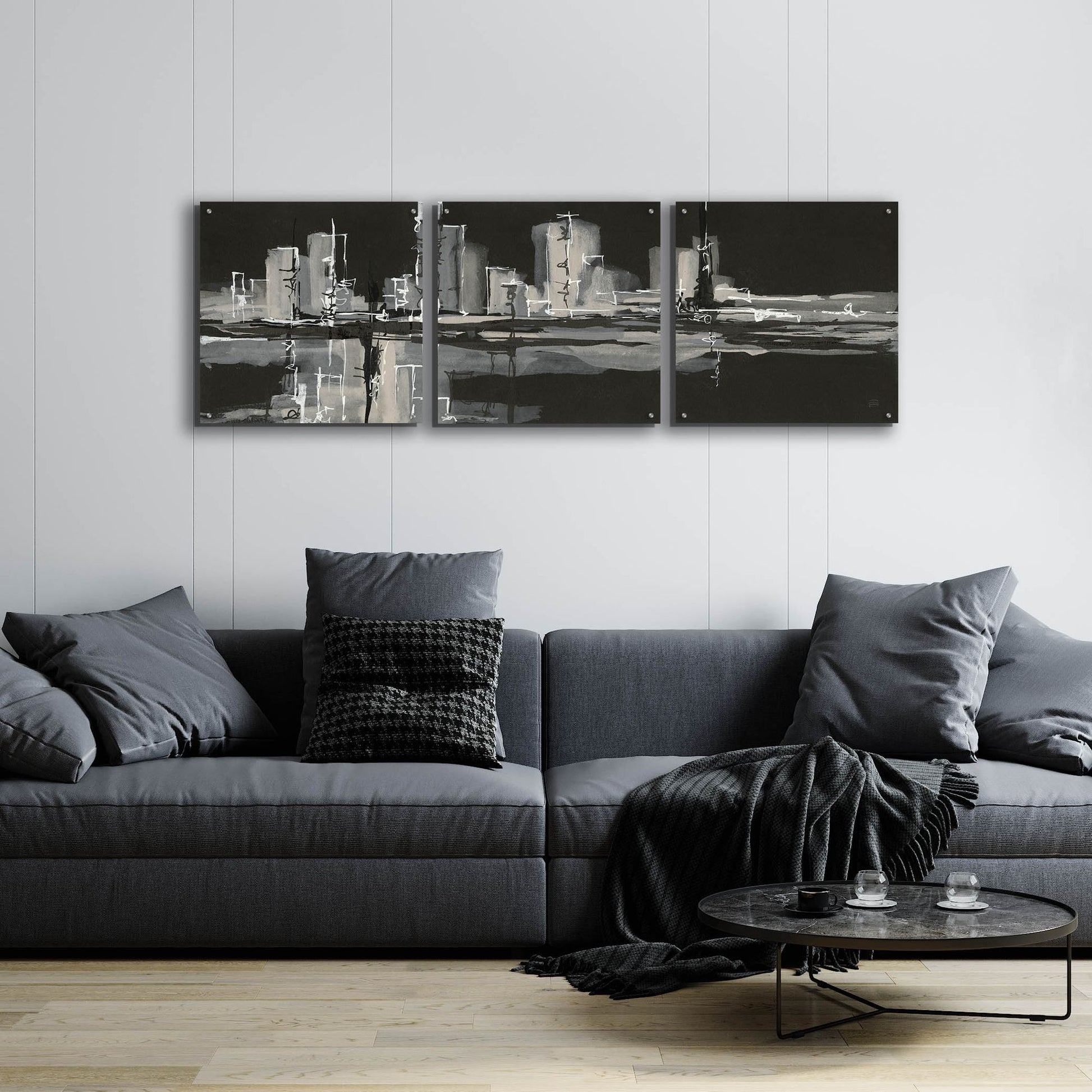 Epic Art 'Urban Gray' by Chris Paschke, 3 Piece Set,72x24