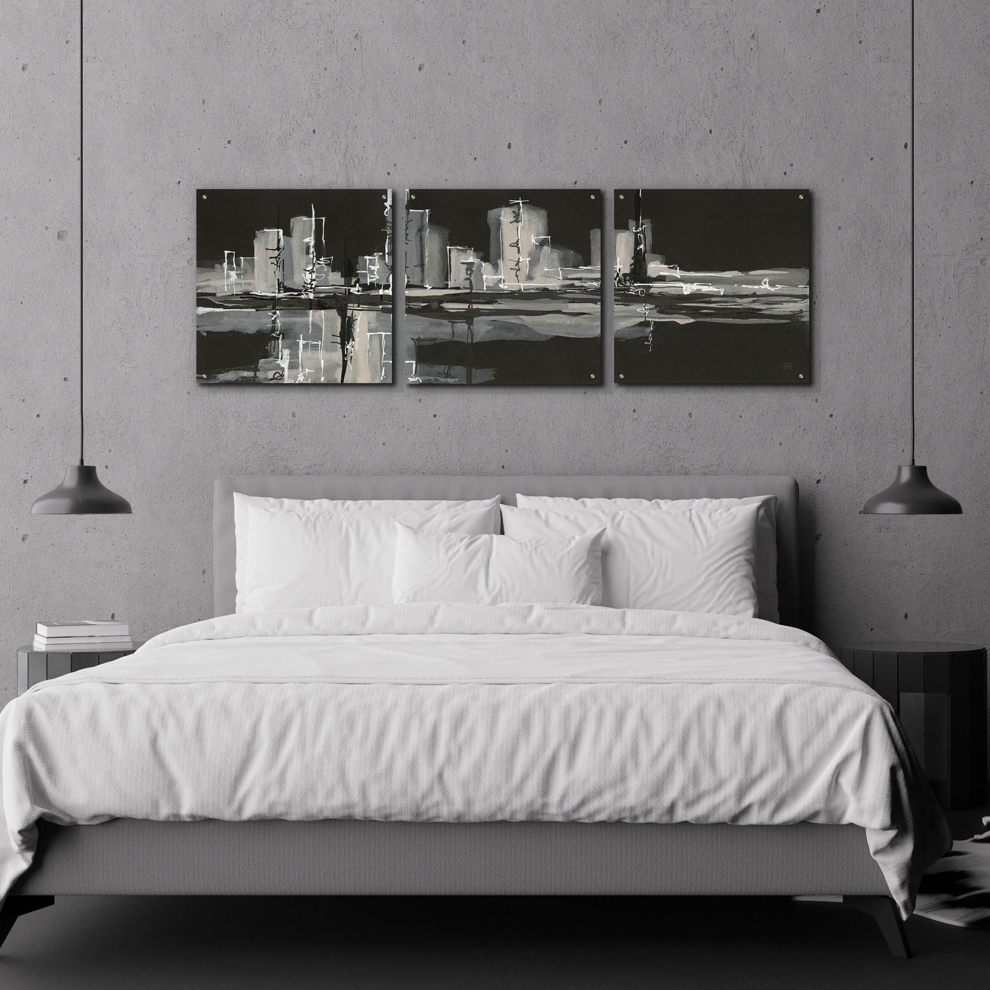 Epic Art 'Urban Gray' by Chris Paschke, 3 Piece Set,72x24