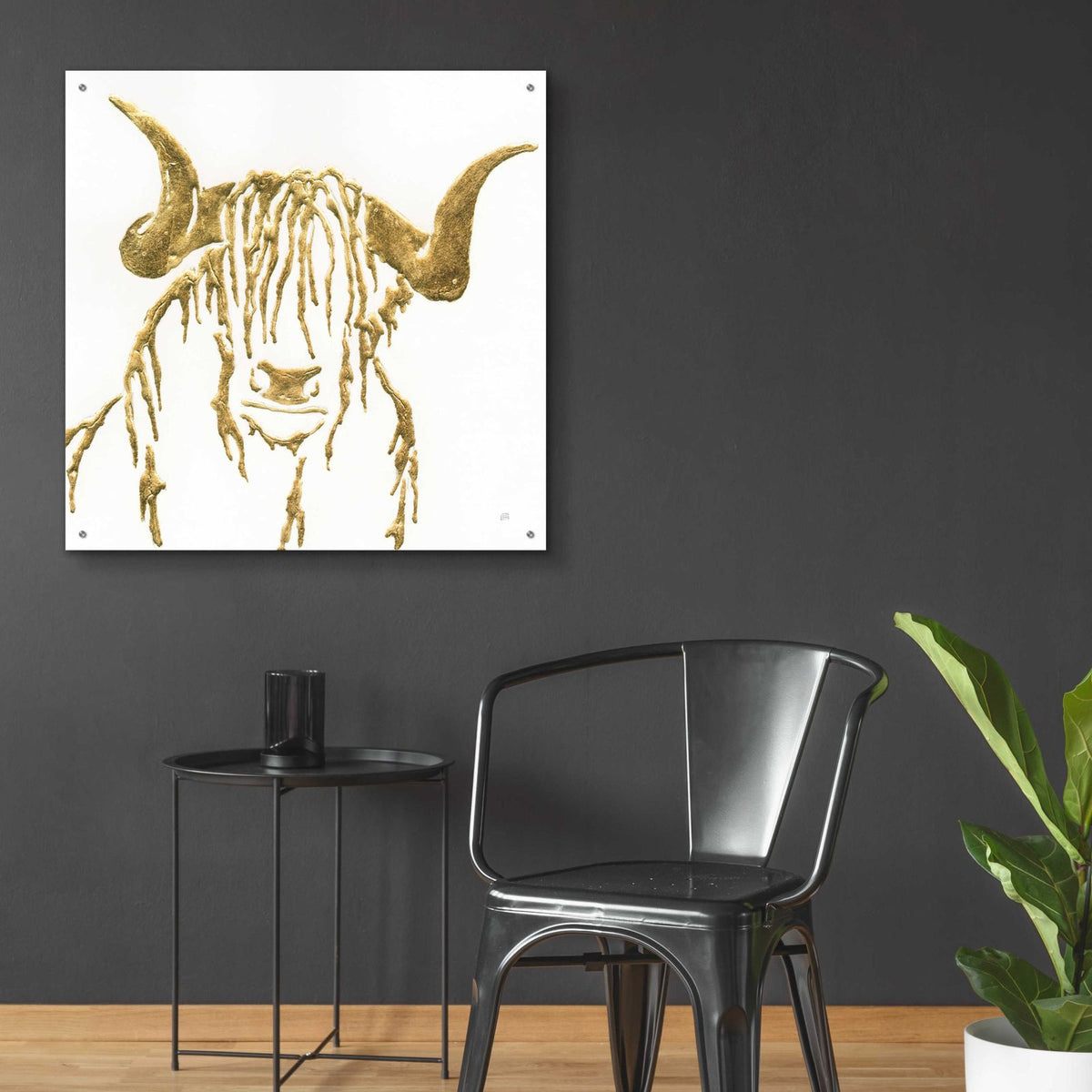 Gilded Highlander II by Chris Paschke - 36x36 acrylic wall art in a room