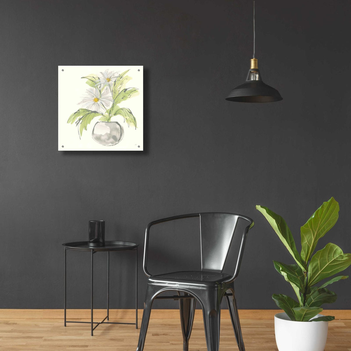Plant Daisy II by Chris Paschke - 24x24 acrylic wall art in a room