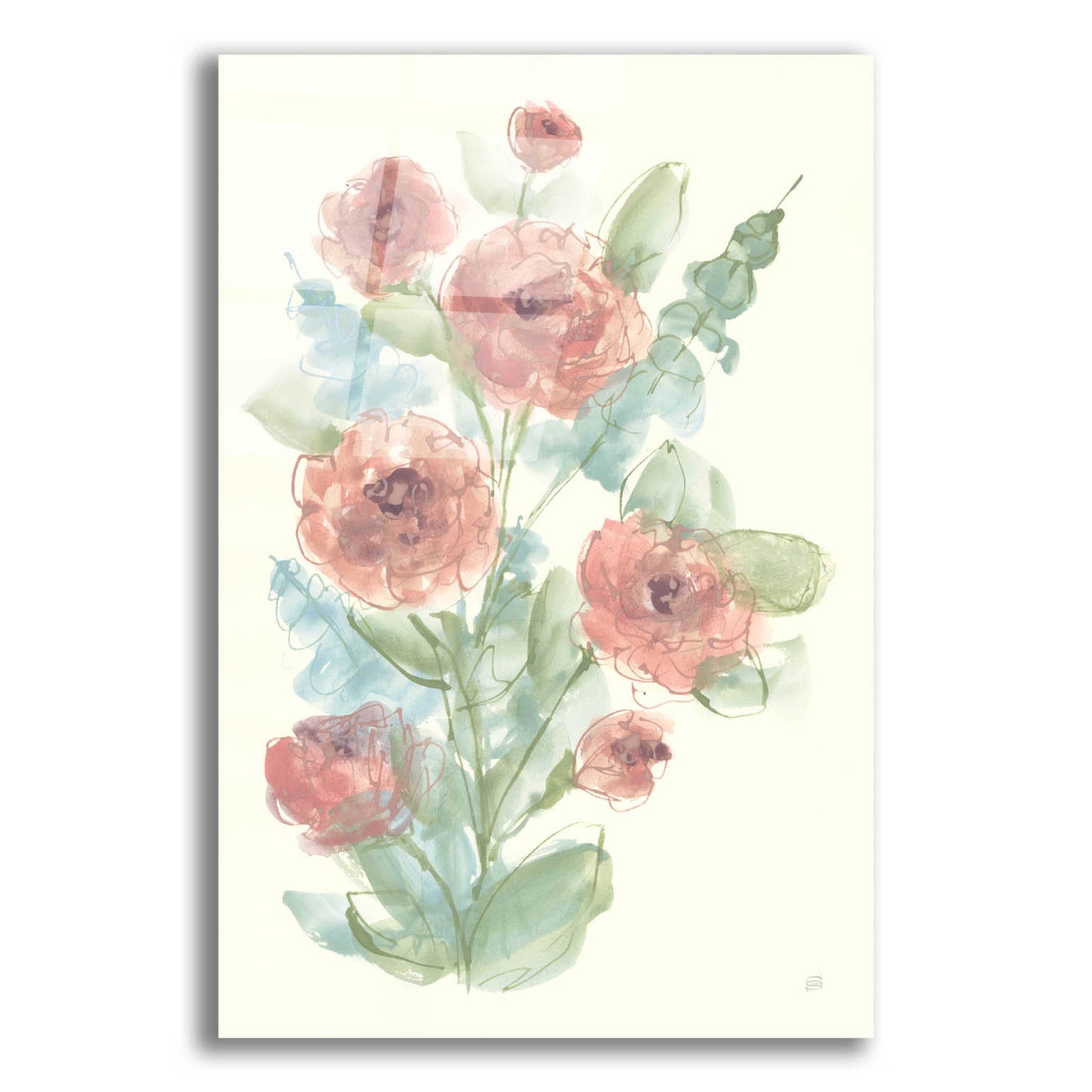 Epic Art 'Camellia Bouquet II' by Chris Paschke, Acrylic Glass Wall Art,12x16