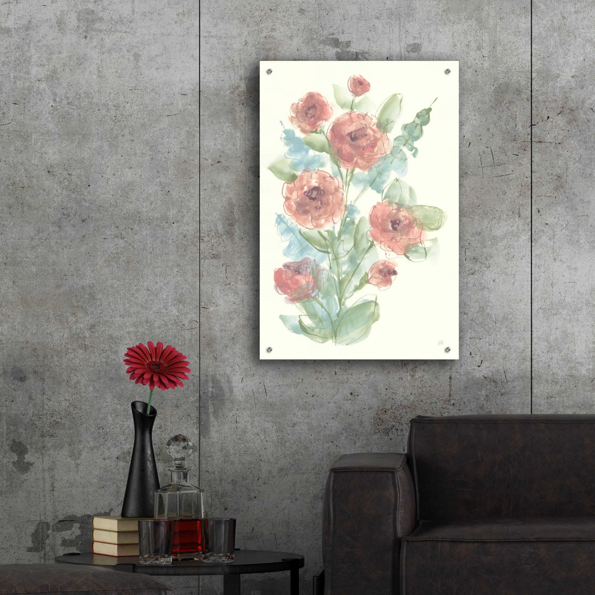 Epic Art 'Camellia Bouquet II' by Chris Paschke, Acrylic Glass Wall Art,24x36