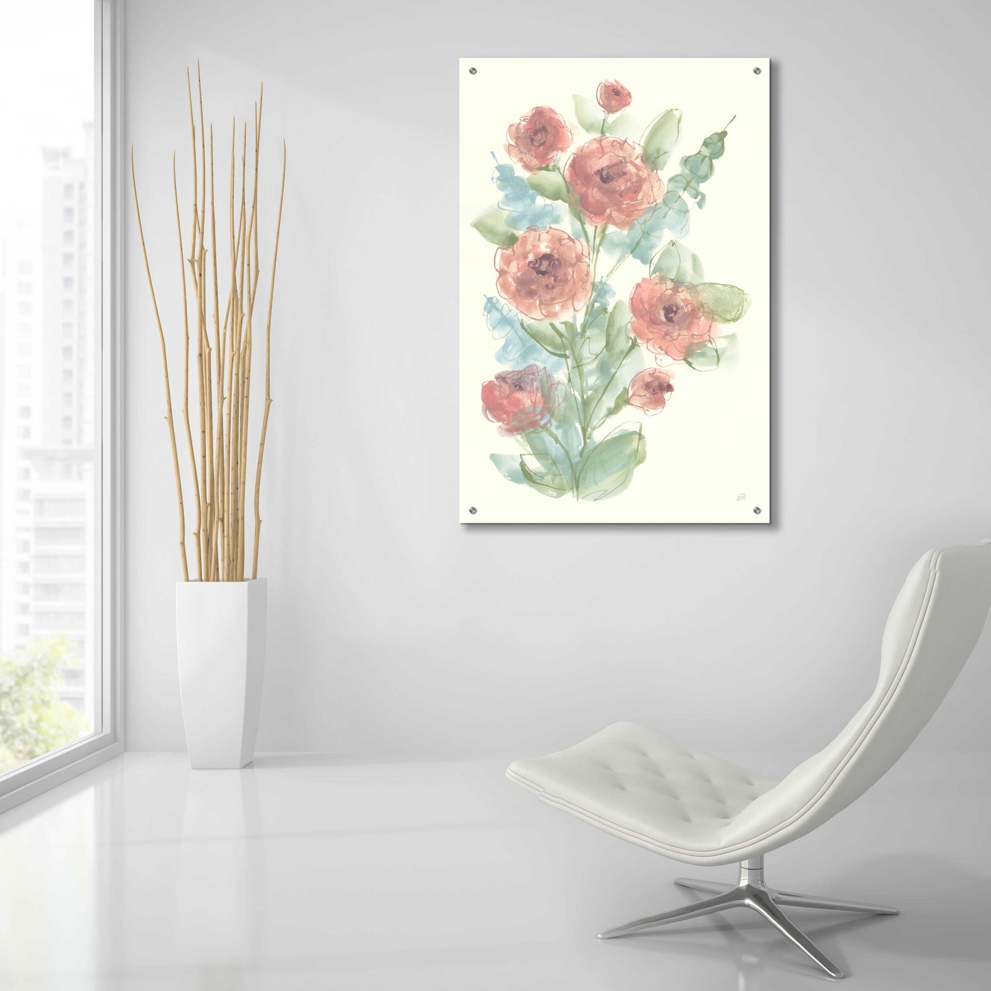 Epic Art 'Camellia Bouquet II' by Chris Paschke, Acrylic Glass Wall Art,24x36