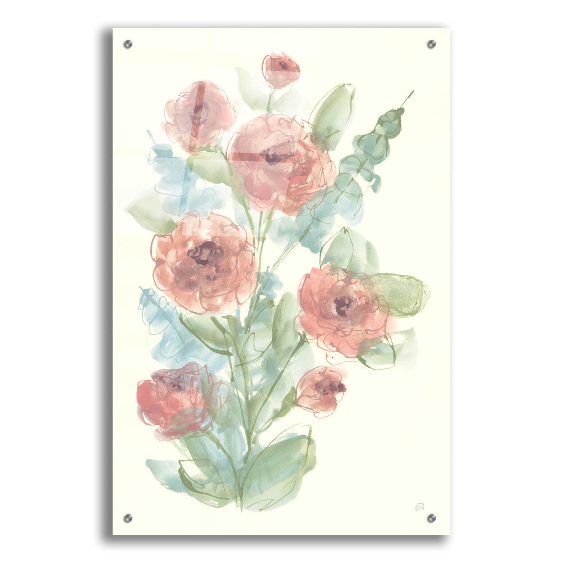 Epic Art 'Camellia Bouquet II' by Chris Paschke, Acrylic Glass Wall Art,24x36