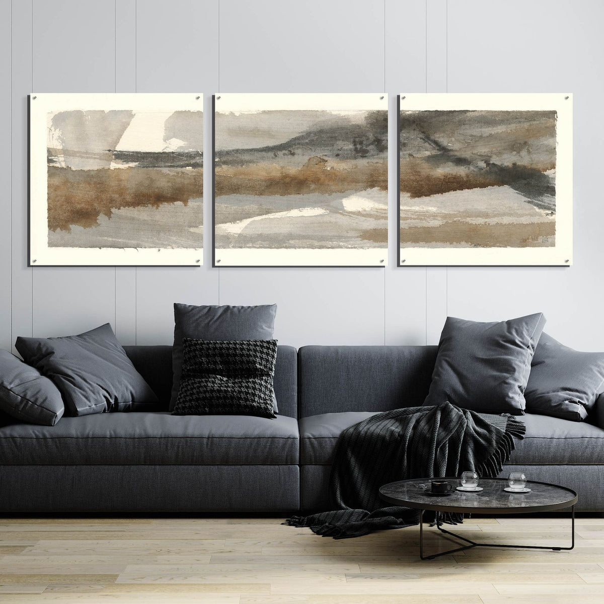 Brushscape I by Chris Paschke - 108x36 acrylic wall art in a room