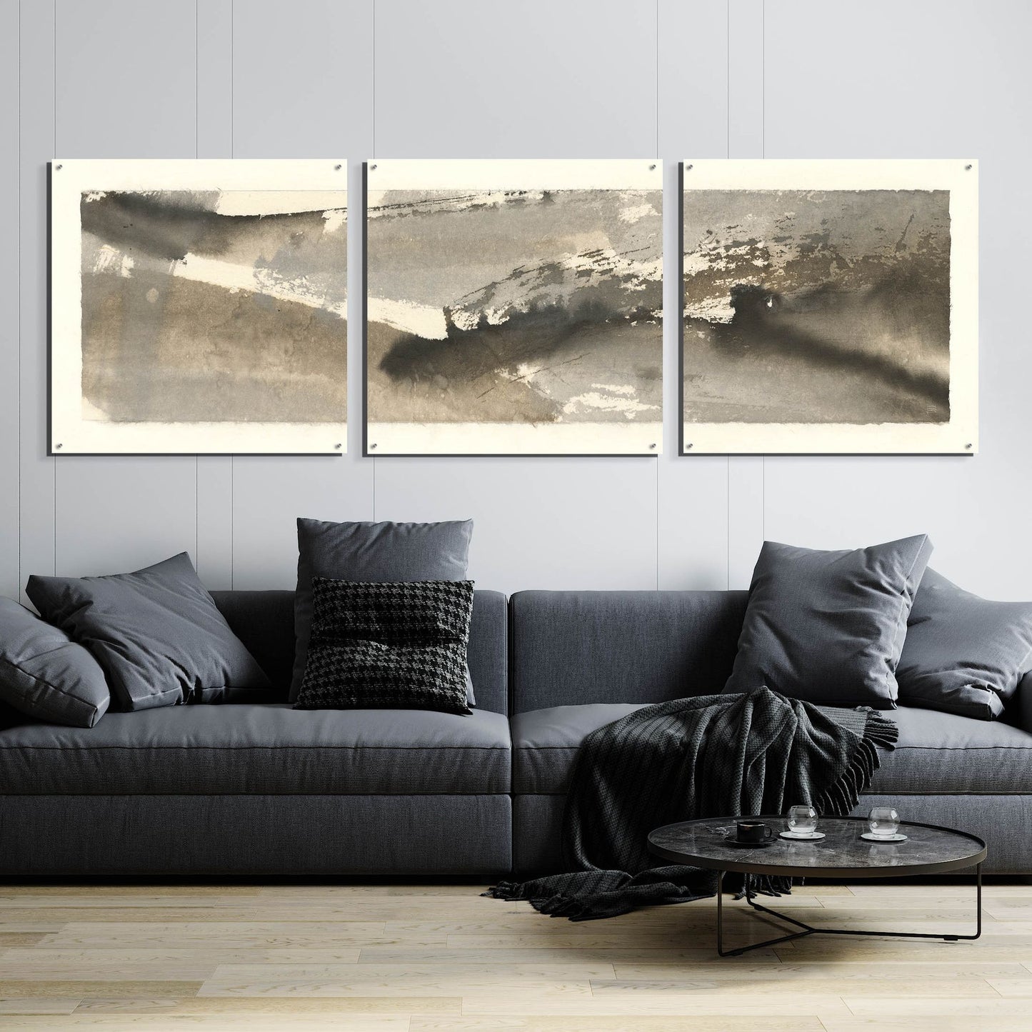 Epic Art 'Brushscape II' by Chris Paschke, Acrylic Glass Wall Art, 3 Piece Set,108x36