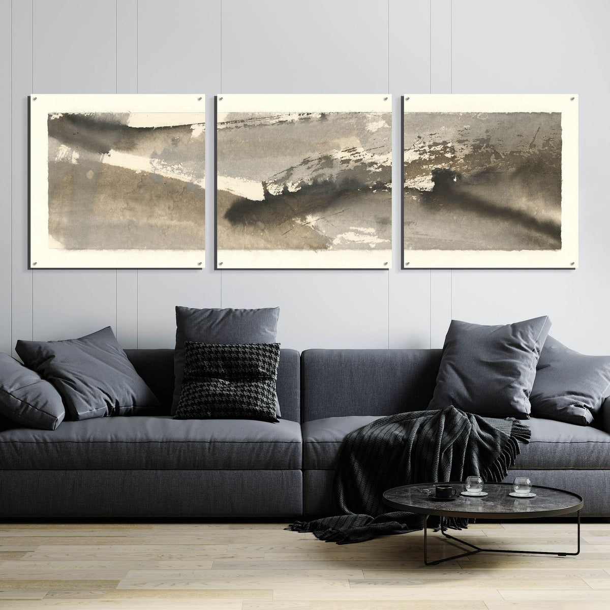 Brushscape II by Chris Paschke - 108x36 acrylic wall art in a room