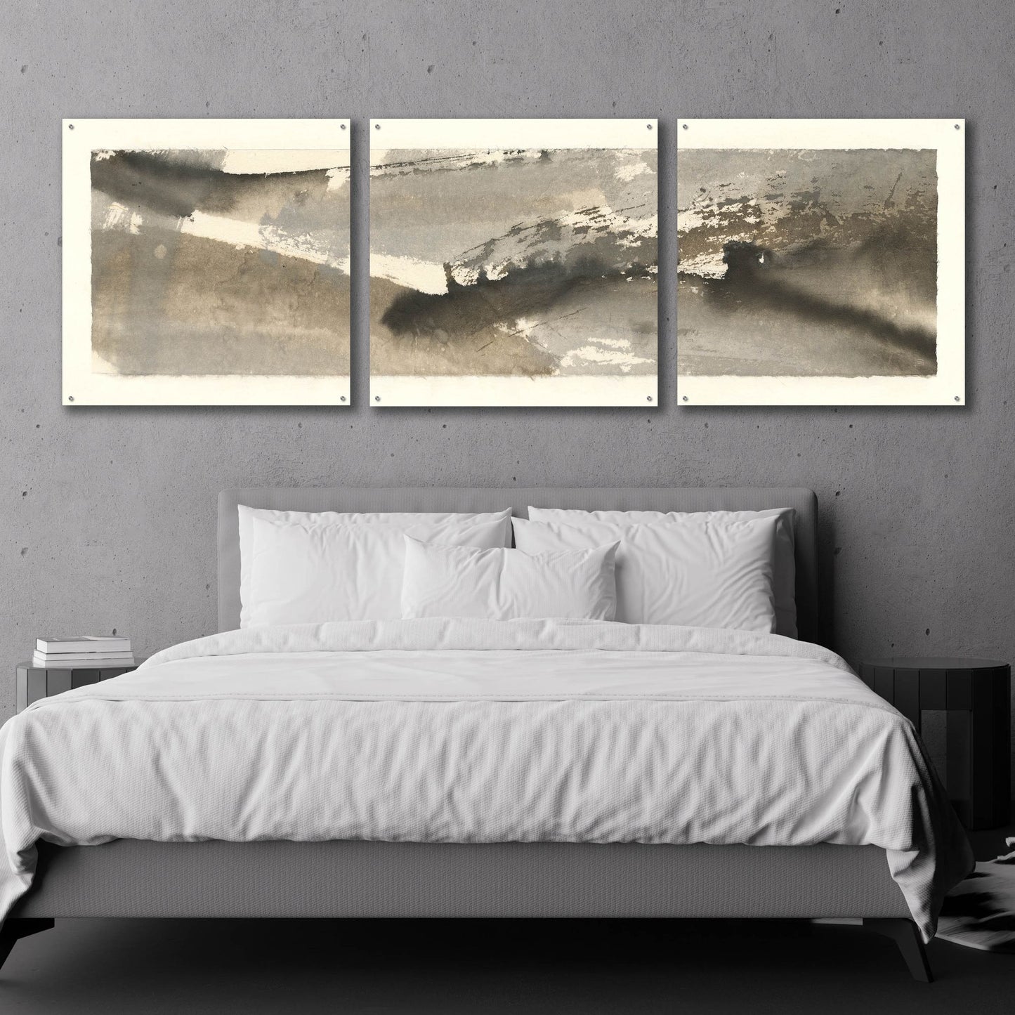 Epic Art 'Brushscape II' by Chris Paschke, Acrylic Glass Wall Art, 3 Piece Set,108x36