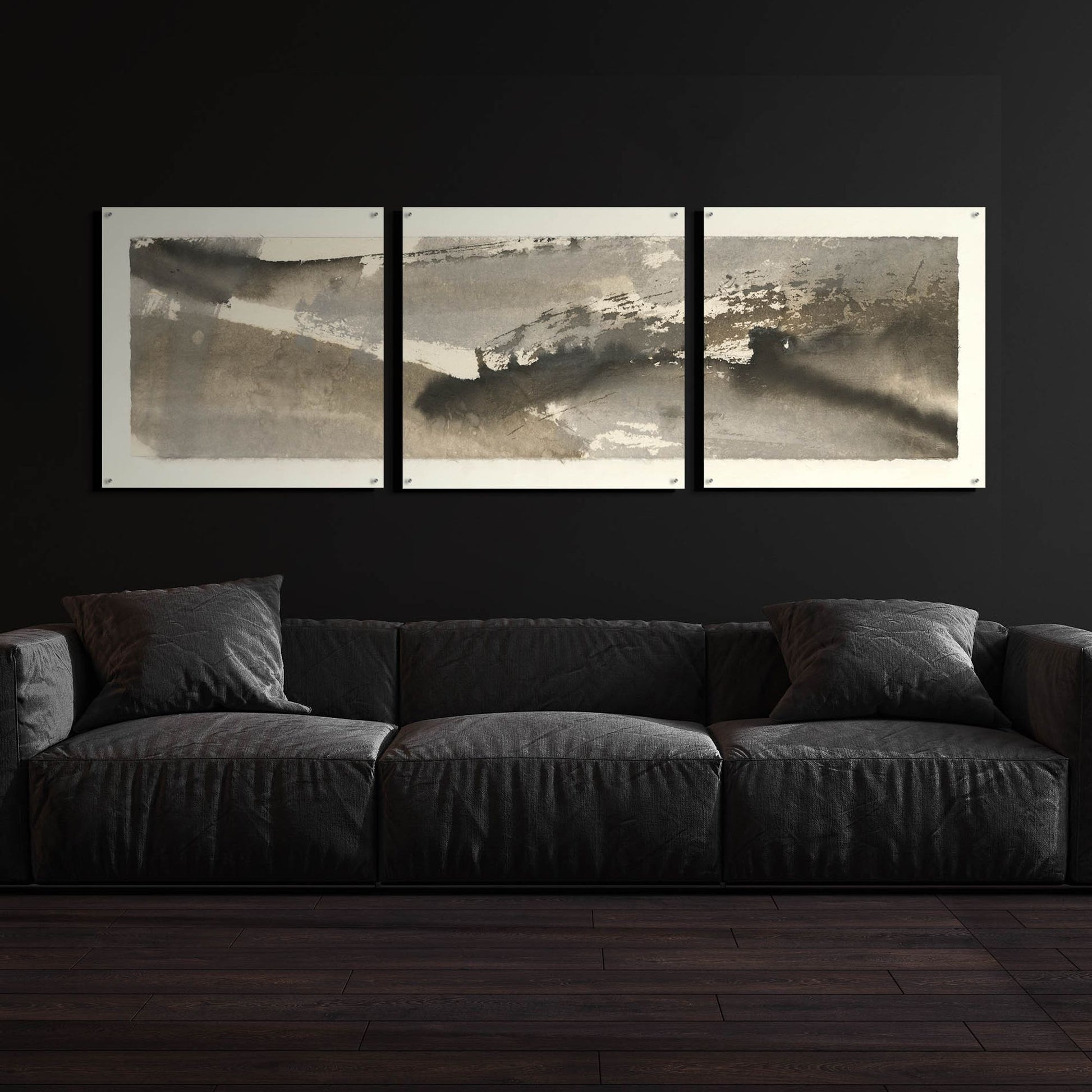 Epic Art 'Brushscape II' by Chris Paschke, Acrylic Glass Wall Art, 3 Piece Set,108x36