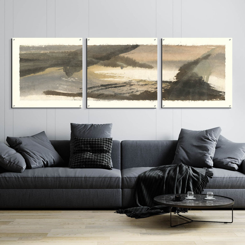 Brushscape III by Chris Paschke - 108x36 acrylic wall art in a room