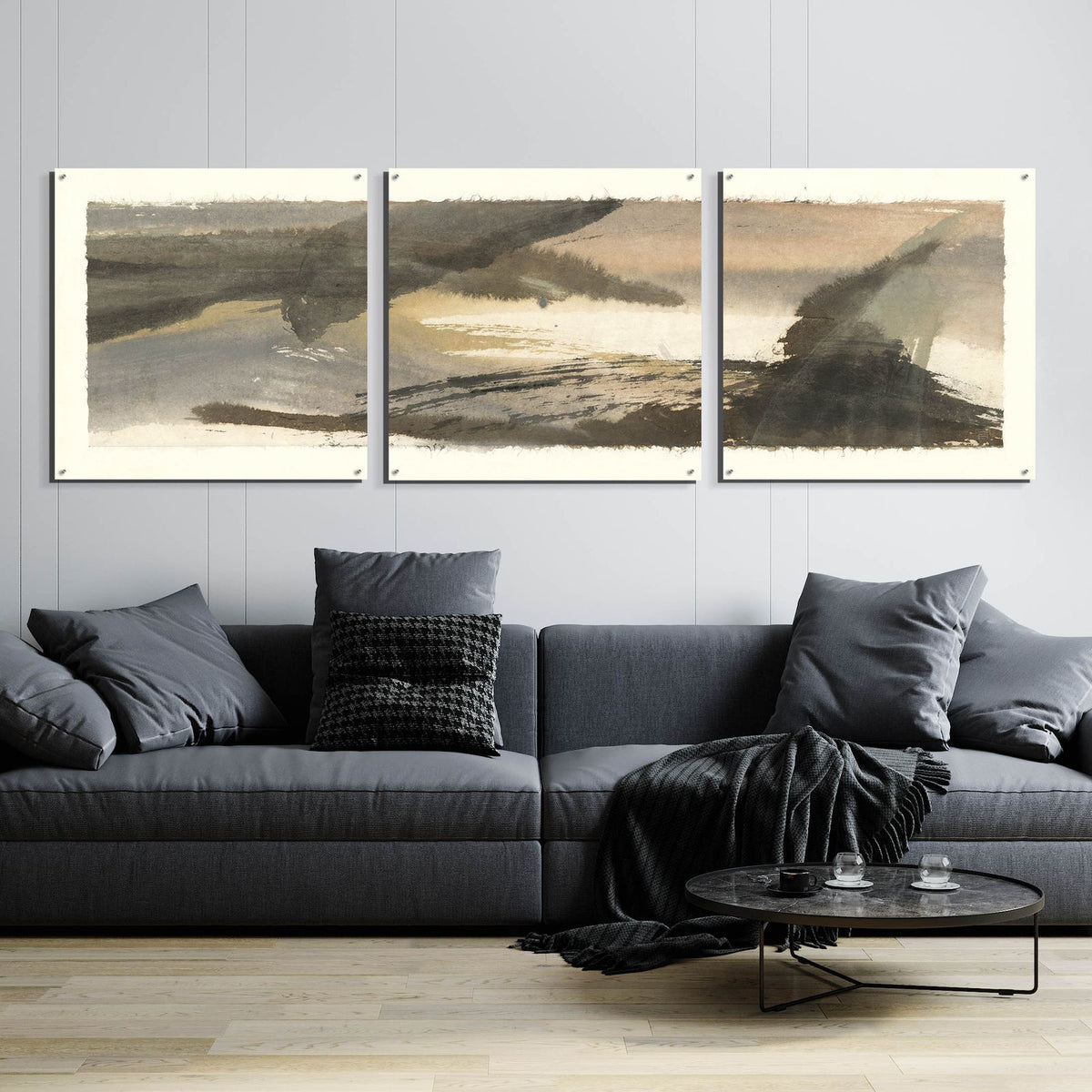 Brushscape III by Chris Paschke - 108x36 acrylic wall art in a room