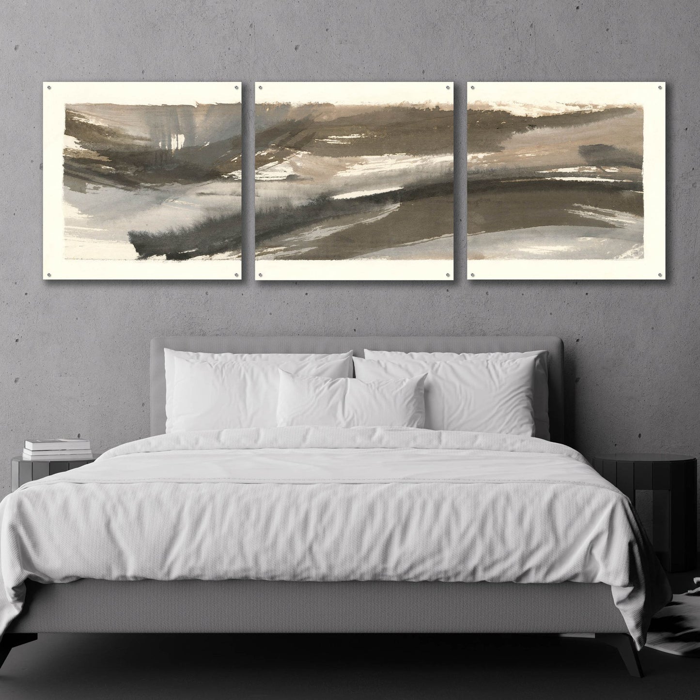 Epic Art 'Brushscape IV' by Chris Paschke, Acrylic Glass Wall Art, 3 Piece Set,108x36