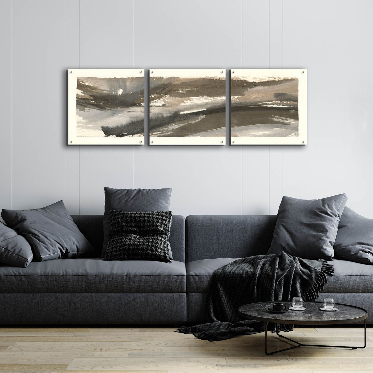 Brushscape IV by Chris Paschke - 72x24 acrylic wall art in a room