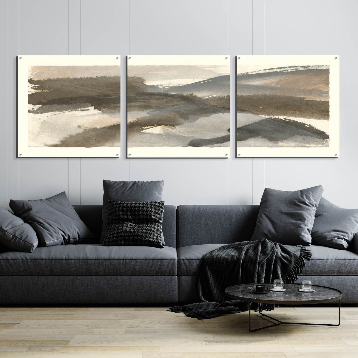 Brushscape V by Chris Paschke - 108x36 acrylic wall art in a room