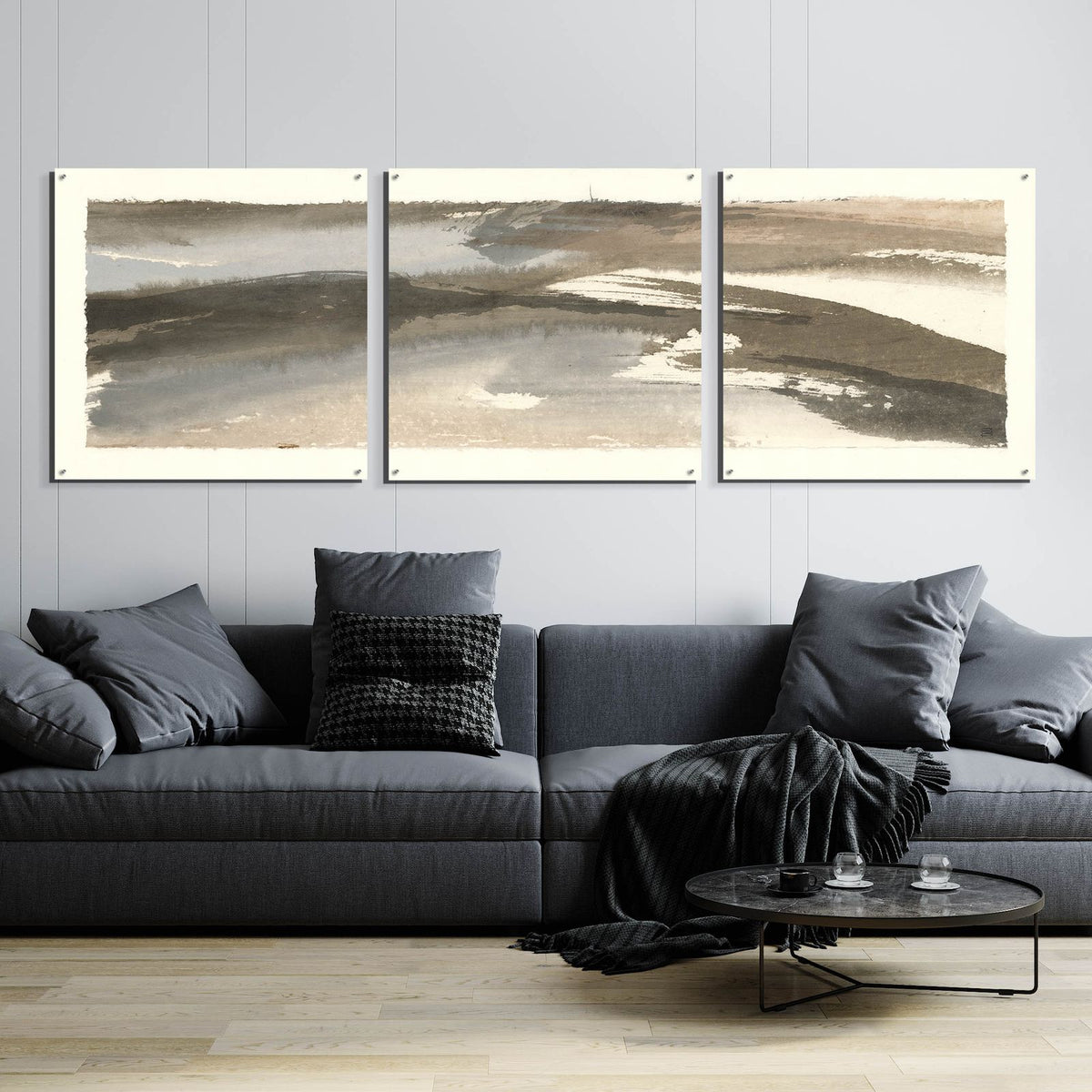 Brushscape VI by Chris Paschke - 108x36 acrylic wall art in a room