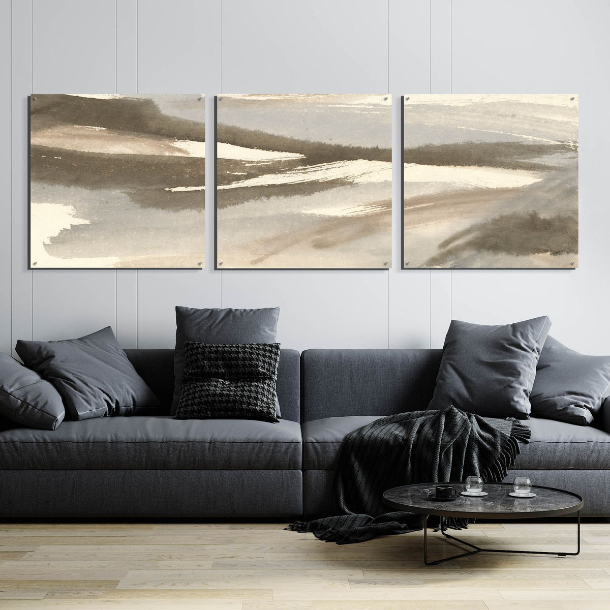 Sand and Stone by Chris Paschke - 108x36 acrylic wall art in a room