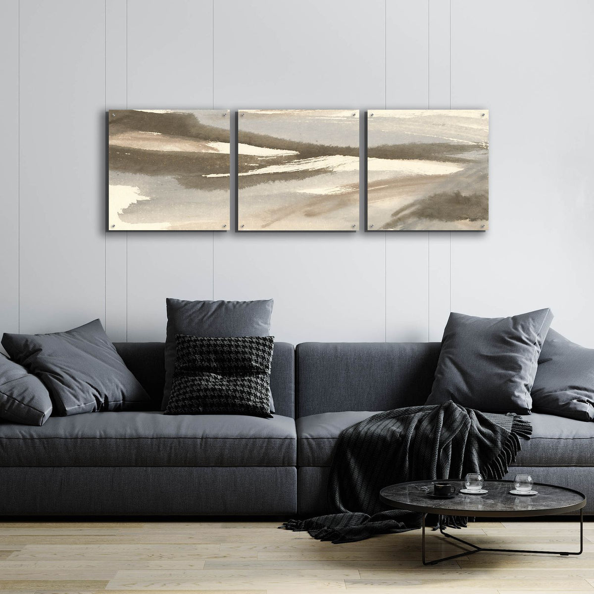 Sand and Stone by Chris Paschke - 72x24 acrylic wall art in a room