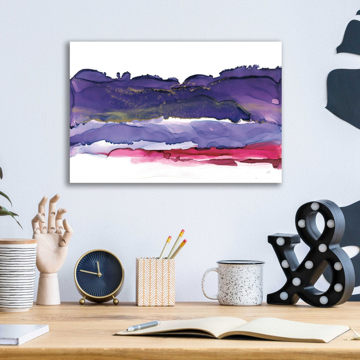 Coastal Ink IV by Chris Paschke - 16x12 acrylic wall art in a room