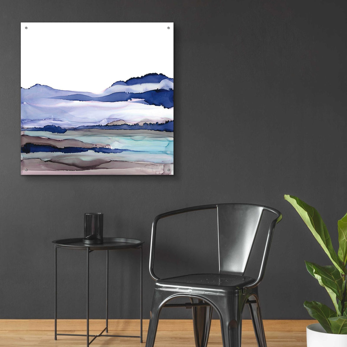 Bluescape I by Chris Paschke - 36x36 acrylic wall art in a room