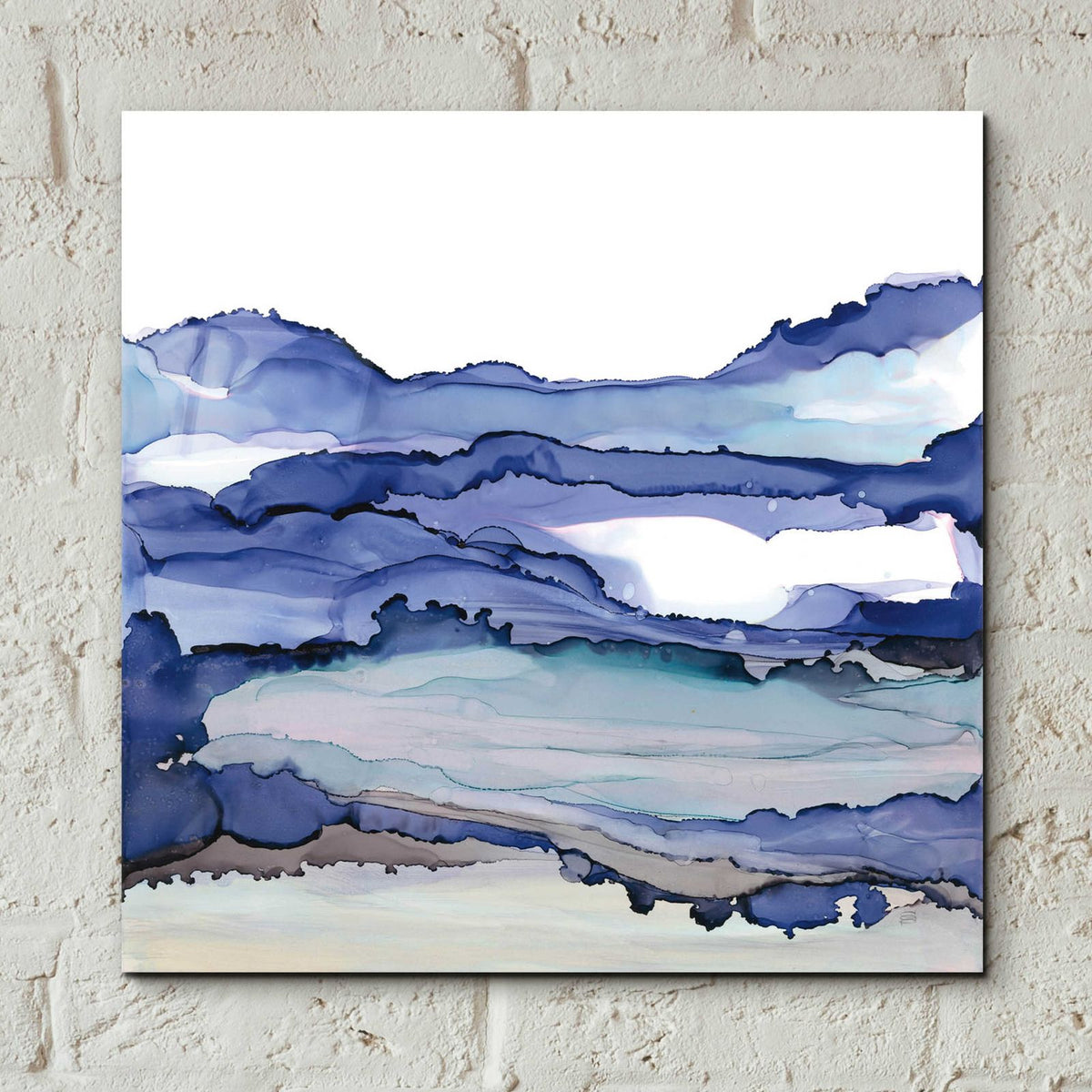 Bluescape II by Chris Paschke - 12x12 acrylic wall art in a room