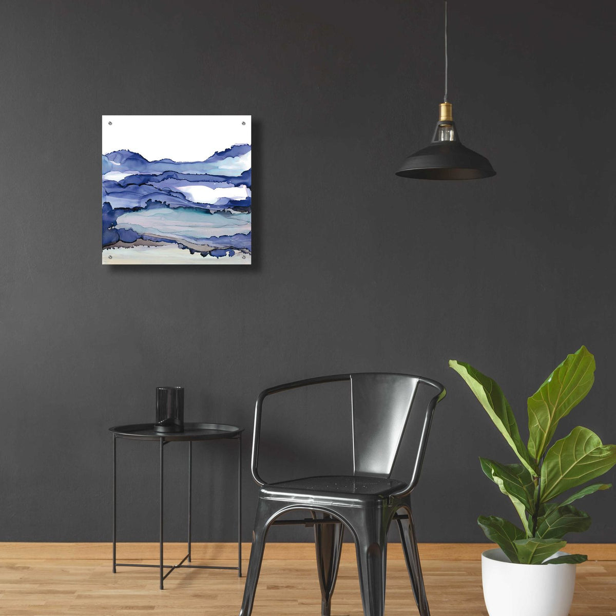 Bluescape II by Chris Paschke - 24x24 acrylic wall art in a room